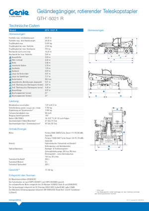 Телескопични товарачи с горна конструкция Genie GTH 5021 R