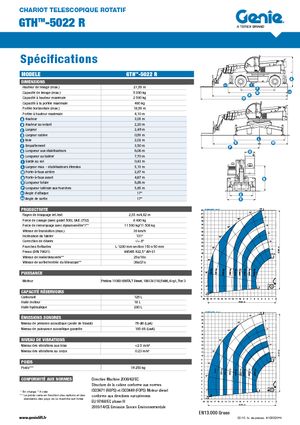Телескопични товарачи с горна конструкция Genie GTH 5022 R
