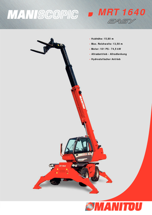 Телескопични товарачи с горна конструкция Manitou MRT 1640 Easy