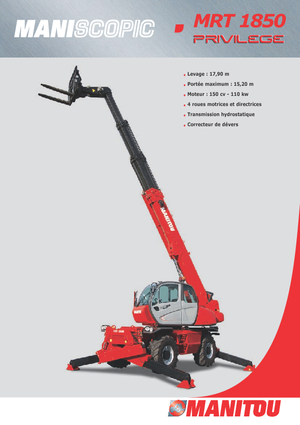 Телескопични товарачи с горна конструкция Manitou MRT 1850 Privilege