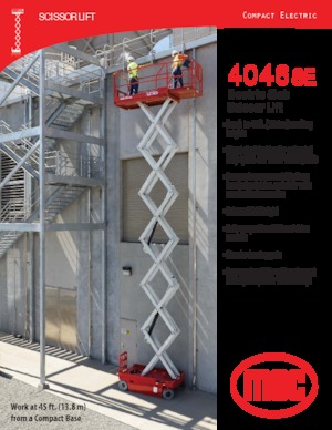 Колесни ножични автовишки MEC 4046SE