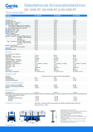 Колесни ножични автовишки Genie GS-5390