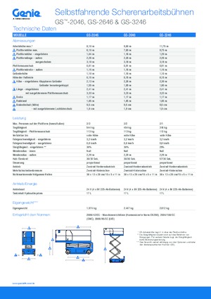Колесни ножични автовишки Genie GS-3246