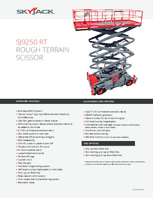 Колесни ножични автовишки Skyjack SJ 9250