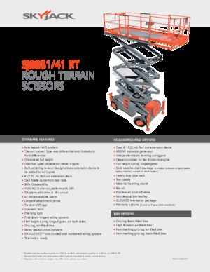 Колесни ножични автовишки Skyjack SJ8831 RT