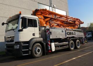 Бетонопомпи Бетонопомпи, монтирани на камион CIFA K39H