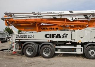 Бетонопомпи Бетонопомпи, монтирани на камион CIFA K45H