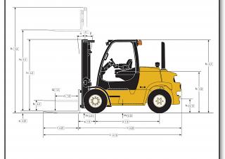 Yale GDP 60VX Base Размери и габарити