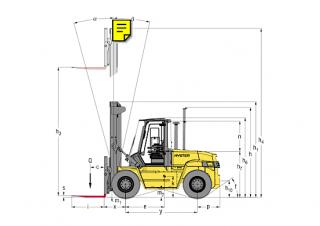 Hyster H 12.00 XM - 6 Размери и габарити