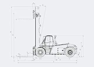 Linde H 200/1200 D Размери и габарити