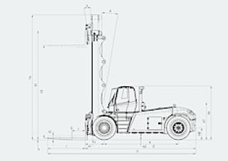 Linde H 220/1200 D Размери и габарити