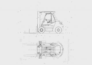 Linde H50/500D Размери и габарити