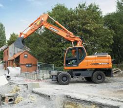 Колесни екскаватори Doosan DX210W