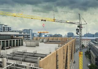 Кулокран монтиран върху камион - тролейна стрела - долно въртене Liebherr MK 73-3.1