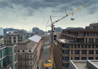 Кулокран монтиран върху камион - тролейна стрела - долно въртене Liebherr MK 73-3.1