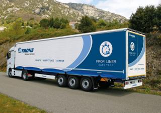 Ремаркета Полуремаркета с брезентова платформа Krone SDP 27 elB4-CS