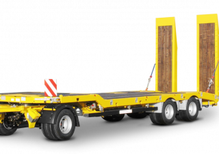 Ремаркета Ремаркета с ниска платформа Schwarzmüller 3-axle low loader trailer with offset platform