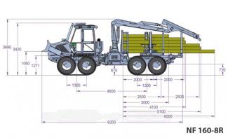 Горска техника Специални плъзгащи се трактори NOE NF 160-8 R