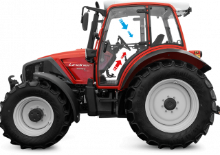Трактори 4WD (задвиждане на четирите колела) Lindner Geotrac 104 ep