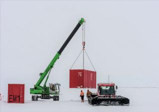 Верижни кранове - телескопична стрела Sennebogen 643E