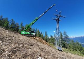 Верижни кранове - телескопична стрела Sennebogen 643E