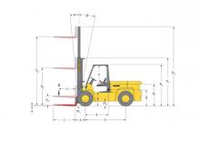 Челни мотокари, пропан-бутан Hyster H 7.00 XL