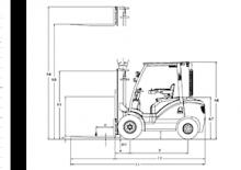 Челни вилични мотокари, дизелови DanTruck 3430 DY