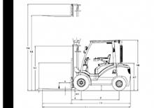 Челни вилични мотокари, дизелови DanTruck 3435 DY
