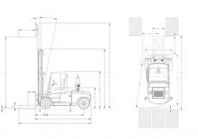 Челни вилични мотокари, дизелови DanTruck 9496 Power +