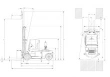 Челни вилични мотокари, дизелови DanTruck 9689 Power +