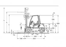 Челни вилични мотокари, дизелови Jungheinrich DFG 20 AS
