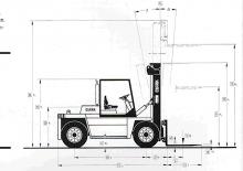 Челни вилични мотокари, дизелови Clark DPL 120