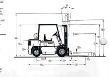 Челни вилични мотокари, дизелови Clark DPM 20