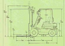 Челни вилични мотокари, дизелови Komatsu FD 10 T-15