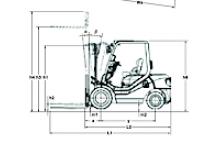 Челни вилични мотокари, дизелови Komatsu FD 30 T 14