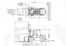 Челни вилични мотокари, дизелови Mitsubishi FD 40 T