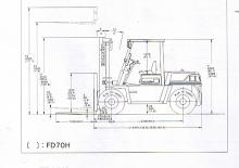 Челни вилични мотокари, дизелови Komatsu FD 70-6
