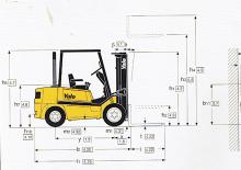Челни вилични мотокари, дизелови Yale GDP 25 TF