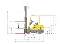 Челни вилични мотокари, дизелови Hyster H 1.75 XM