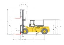Челни вилични мотокари, дизелови Hyster H 20.00 F