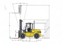 Челни вилични мотокари, дизелови Hyster H 9.00 XM