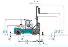 Челни вилични мотокари, дизелови Konecranes SMV 32-1200 Ro/Ro