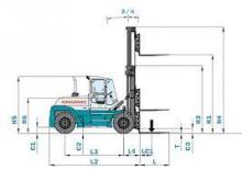 Челни вилични мотокари, дизелови Konecranes SMV 45-1200 B
