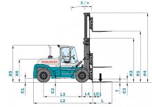 Челни вилични мотокари, дизелови Konecranes SMV 45-1200 B