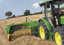Големи квадратни преси + преси с висока плътност John Deere 349