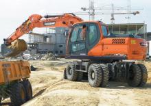 Колесни екскаватори Doosan DX160W