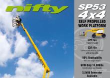 Колесни повдигачи с подвижна стрела Niftylift SP 53