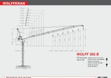 Кулокран - товароподемна накланяща се стрела - горно въртене Wolffkran 355 B