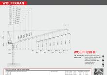 Кулокран - товароподемна накланяща се стрела - горно въртене Wolffkran 630 B