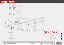 Кулокран - товароподемна накланяща се стрела - горно въртене Wolffkran 700 B